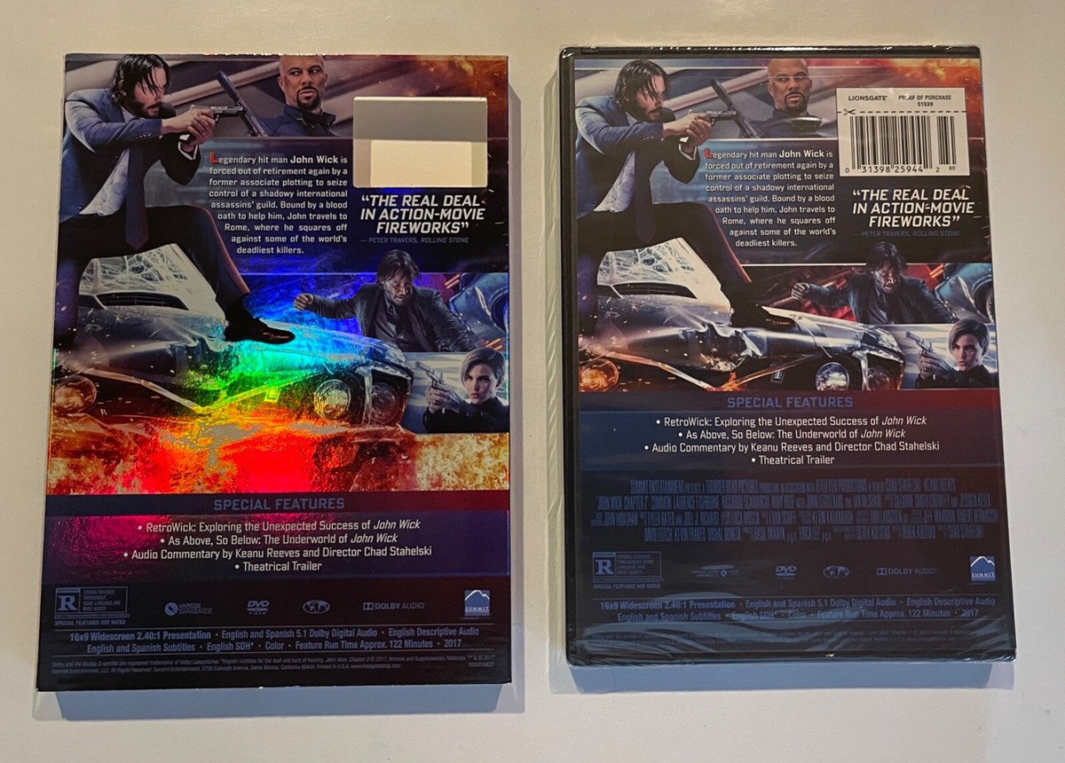 John Wick Chapter 2 (DVD, 2017, Widescreen) NEW, SEALED, Slip