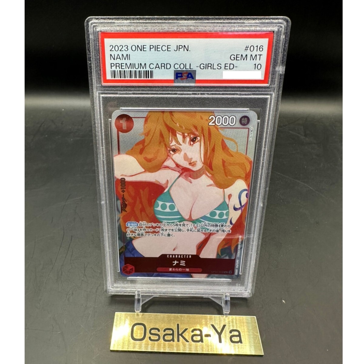 PSA 10 Nami OP01-016 Premium Card Collection Girls ED ONE PIECE