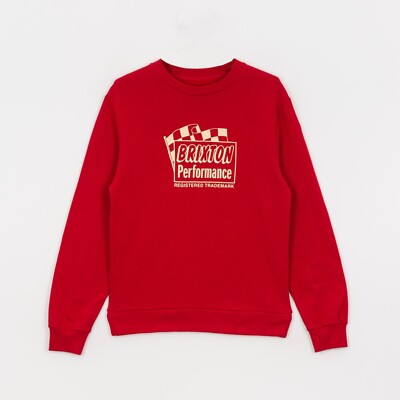 BRIXTON PERFORMANCE SWEATSHIRT GR: M SCARLET