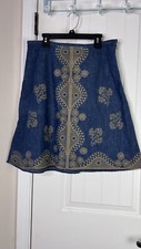 Choice Calvin Klein Women Boho Y2K Blue Denim Skirt 28W