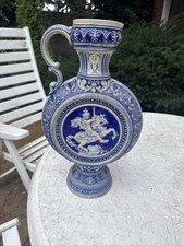 Antike Steinzeug Radkanne Westerwald Reiter Salzglasur Gerz 576