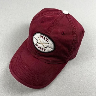 Vintage MIT Hockey Hat Cap Strapback Red American Needle College University NCAA