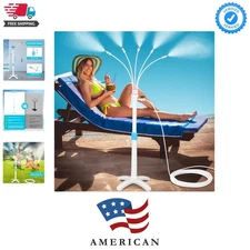 Adjustable 46in Outdoor Mister with 26.2FT Supply Line for Summer Coolness