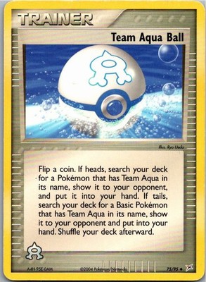 Pokémon Team Aqua Ball 75/95 EX Team Magma vs Team Aqua 2005 Englisch