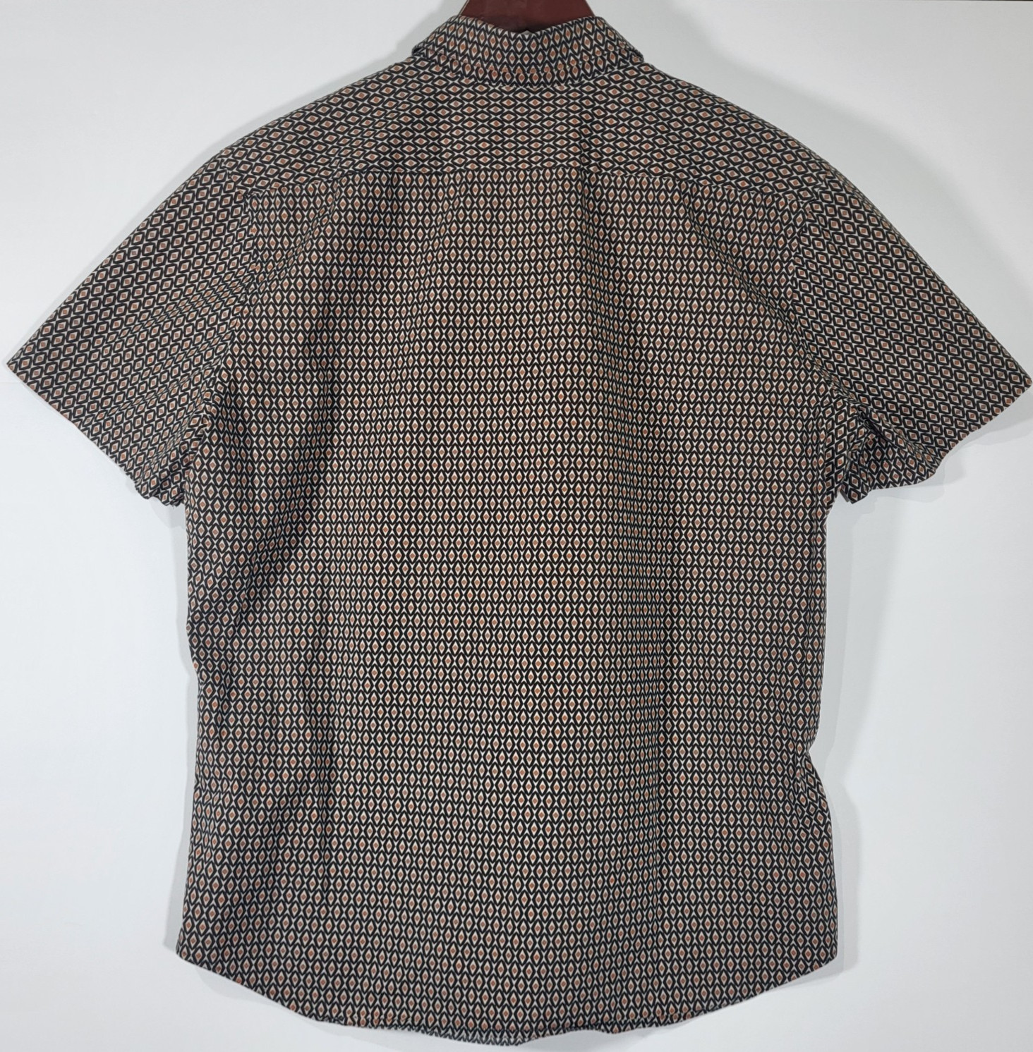 Express Patterned Button Up Button-Down Shirt Sho… - image 2