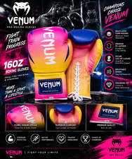 Venum Elites Boxing Gloves Lace Up Sparring Gloves 16oz Training Gloves