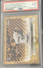 2022 Topps Chrome Gilded Coll. RC Roansy Contreras Mini Diamond /50 PSA 9 Gold 