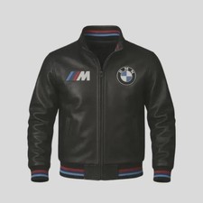 Bmw M Power Racing Leather Jacket Men Genuine Cowhide Biker Jacket Motorsport