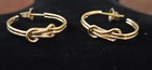 14k Tested: Vintage;  14k Tested Knot Hoop 20mm Earrings, 1/20 12k backings — photo 8