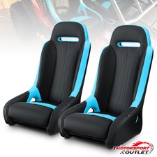 Modifystreet 1pc For Polaris Light Blue Black Accent Stitching Bucket Seats