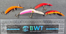 Lot of 4 Trolling Plugs-Walleye, Salmon-Various Colors, Sizes, and Brands