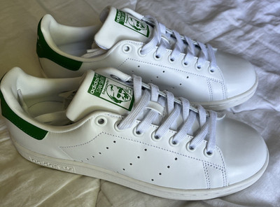 adidas Stan Smith Leather White Green Women's Size 8 New In Box B24105 Sneaker