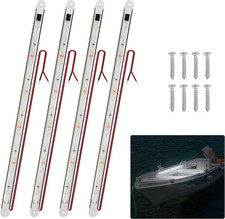 Waterproof LED Strip Lights for Marine Use - 4 Pack, White