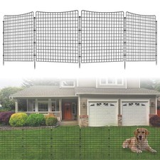 10 Panels Garden Fencing Animal Barrier, 36in H X 25ft L Dog Fence Outdoor ...