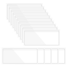 50pcs 3x1.3" Self Adhesive Label Holder with Clear Top Opening