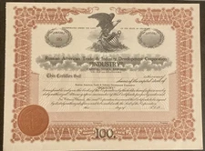 Russian American Trade & Industry Development Corp. Stock Certificate "INDUSTRY"