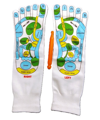 Herren Akupressur Reflexzonenmassage Socken inkl. Triggerpunkt Meridian Werkzeug Fußmassage