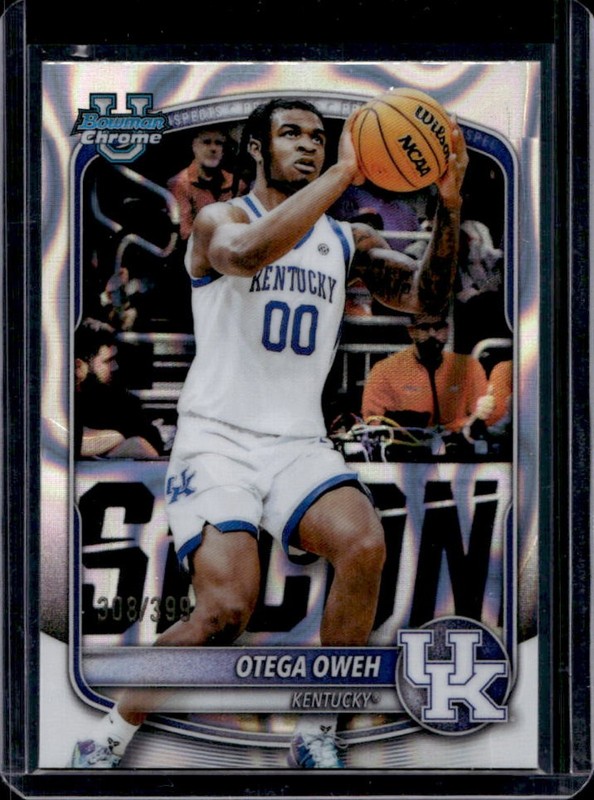 2025-26 Bowman Otega Oweh Chrome Lava Refractor 1st Prospect #/399 Wildcats
