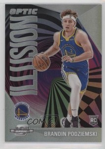 2023-24 Panini Contenders Optic Optic Illusion Brandin Podziemski #25 Rookie RC