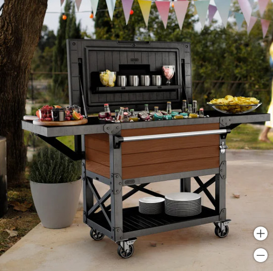 KETER PATIO COOLER AND BEVERAGE CART - MULTI - Scratch & Dent