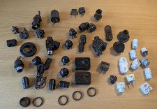 Vintage Bakelite Electrical Components Sockets Switches Light Fittings Plugs etc