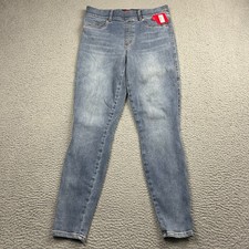 New Spanx Skinny Jeans Womens Medium Blue Light Vintage Wash Shaping Pull On
