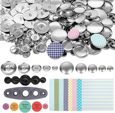 100 PCS Cover Button Kit with 5 Sizes  Tools, DIY Fabric Covered Buttons, Fabri