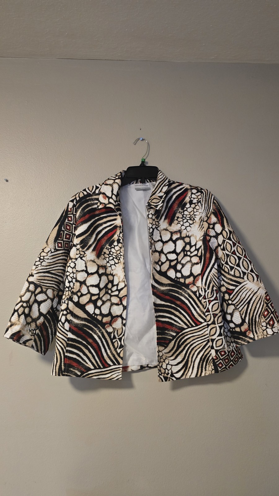 Alfred Dunner Petite Multicolor Patterned Open Ja… - image 1