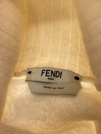 FENDI/Calligraphy Logo Knit Sweater (Thick)/Size 38/Nylon/IVO/FZX697 AHE9 thumbnail 3
