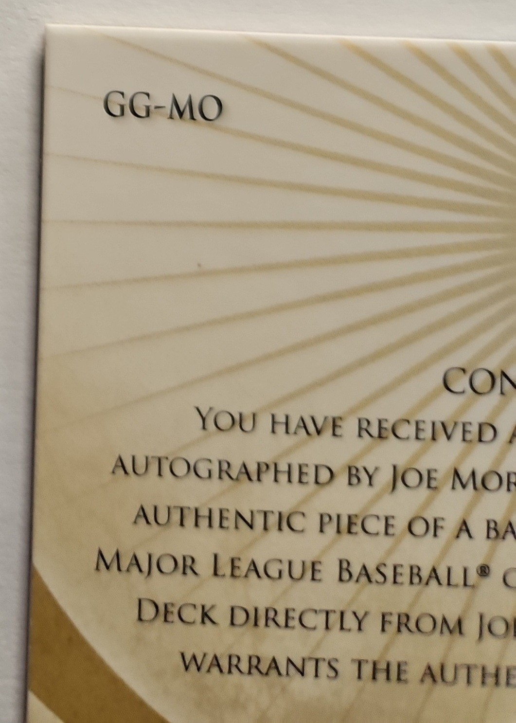 2004 SP LEGENDARY CUTS GAME USED BAT RELIC 3/25 AUTO JOE MORGAN CINCINNATI REDS view 8