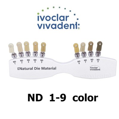 Dental IPS Natural Die Material Shade Guide Ivoclar Vivadent ND1-9 Abutment