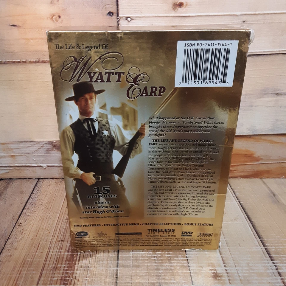 The Life & Legend Of Wyatt Earp DVD Used Hugh O’Brian Western 3-Disc Set - Image 2 of 4