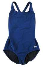 Vintage Speedo Blue Power Flex Classic One Piece Swimsuit Woman Size 10L