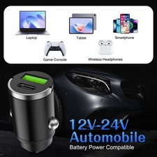 100W Fast Car Charger with Power Delivery, Dual Port USB C Car Charger for Phone