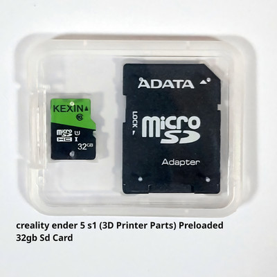 creality ender 5 s1 (3D Printer Parts) Preloaded 32gb Sd Card