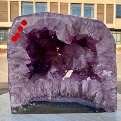 32LB Natural agate Amethyst geode quartz cluster crystal Cathedral specimen Heal