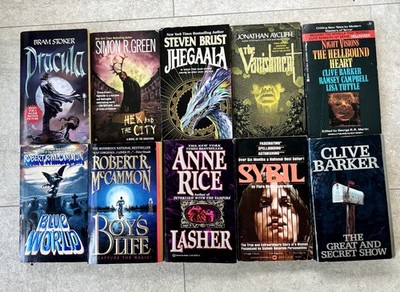 Horror Fantasy Vintage Book Lot of 10 Dracula Anne Rice Clive Barker McCammon