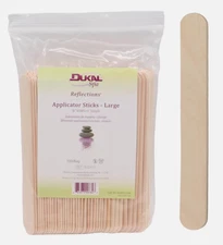 2-pk Large Wooden Wax Sticks - Body Hair Removal Applicator for Waxing, ¾” X 6”
