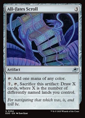 All-Fates Scroll, FOIL MTG Edge of Eternities Commander Rock NM x1 - Magic Card