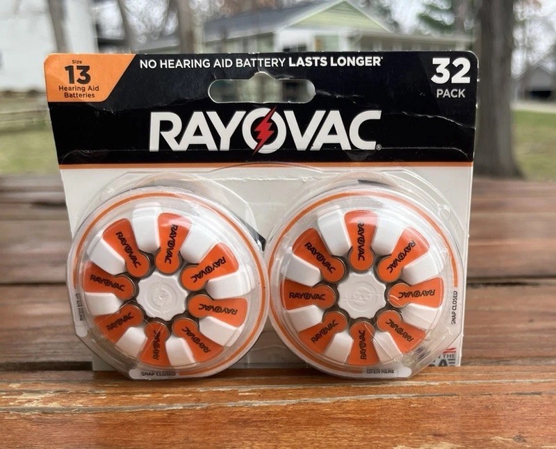 New! Rayovac Hearing Aid Batteries 32-Pack Size 13 Hearing Aid Batteries (Bin 2)