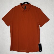 Lululemon Men's Burnt Orange ShowZero Polo Golf Shirt XLarge NWT NO SHOW SWEAT