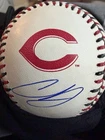 Chase Burns Cincinnati Reds Autographed Team Color Laces Baseball With COA