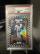 2023 Prizm TRE TUCKER Black White Checker RC SSP #362 COLOR MATCH PSA 10