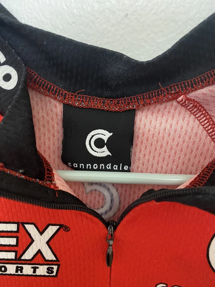 VINTAGE Cannondale Cycling Jersey Adult Large Red White Saeco Estro - Image 4 of 4