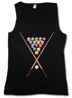 POOL BILLARD II DAMEN TANK TOP Eightball 8 Ball Gamble Tattoo Gambling Snooker