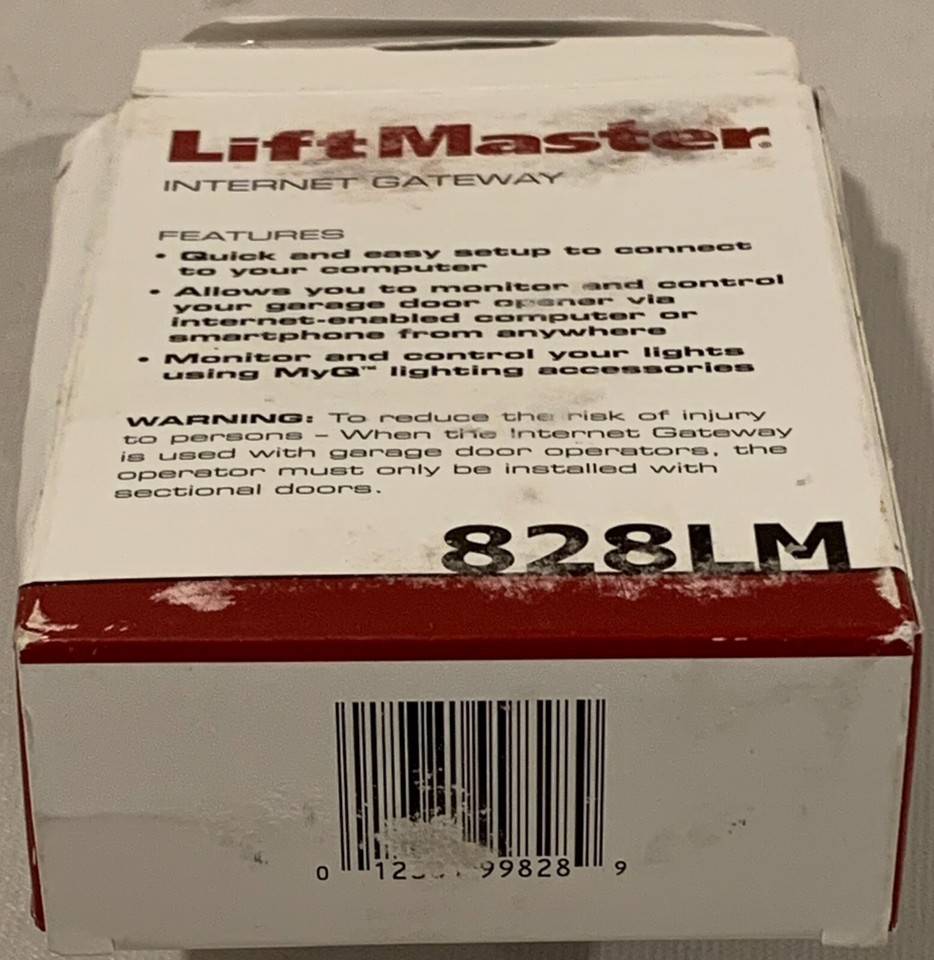 Liftmaster Garage Door Opener Gateway 828LM eBay