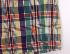 Polo Ralph Lauren Hawaiian Swimwear Trunks Shorts 79 Green Blue Plaid Pony NWT