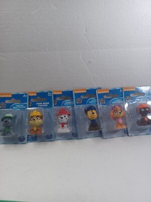 Nickelodeon Spin Master PAW PATROL PAW Mini Figures lot of 6  cakes topper toy 