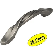 *25 Pack* Cosmas Cabinet Hardware Antique Silver Twist Handles Pulls #9009AS