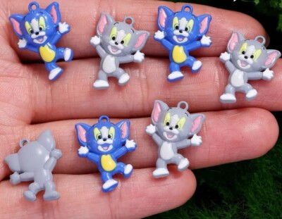 40Pcs cartoon Anime cat cute mix 3D Charm necklace Pendant DIY Jewelry Making